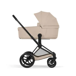 Cybex Poussette tout-terrain avec nacelle pliable Duo Priam Châssis Matt Black / Cozy Beige