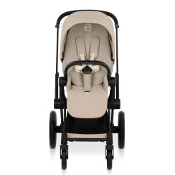 Cybex Poussette tout-terrain avec nacelle pliable Duo Priam Châssis Matt Black / Cozy Beige