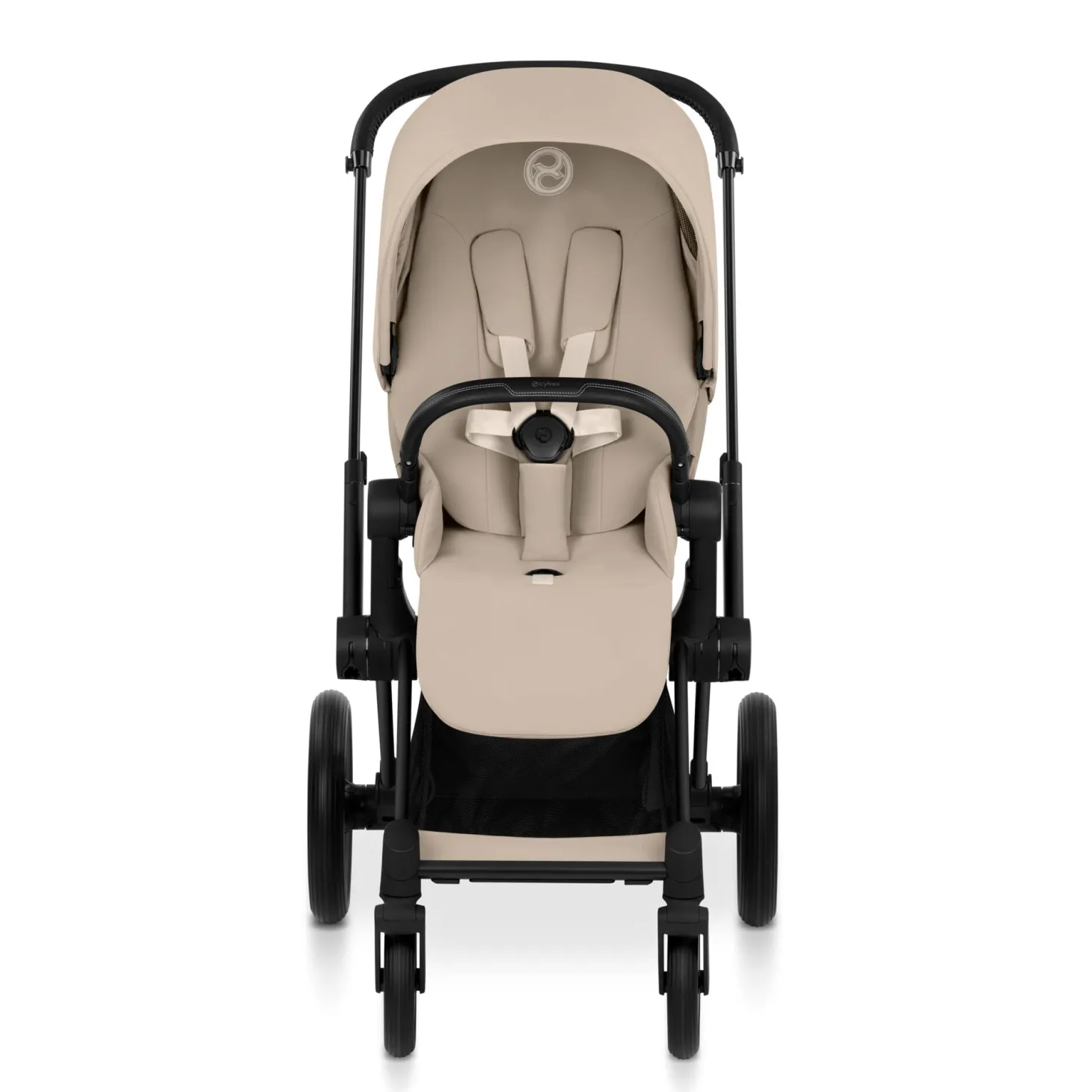 Cybex Poussette tout-terrain avec nacelle pliable Duo Priam Châssis Matt Black / Cozy Beige