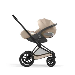 Cybex Poussette tout-terrain avec nacelle pliable Duo Priam Châssis Matt Black / Cozy Beige