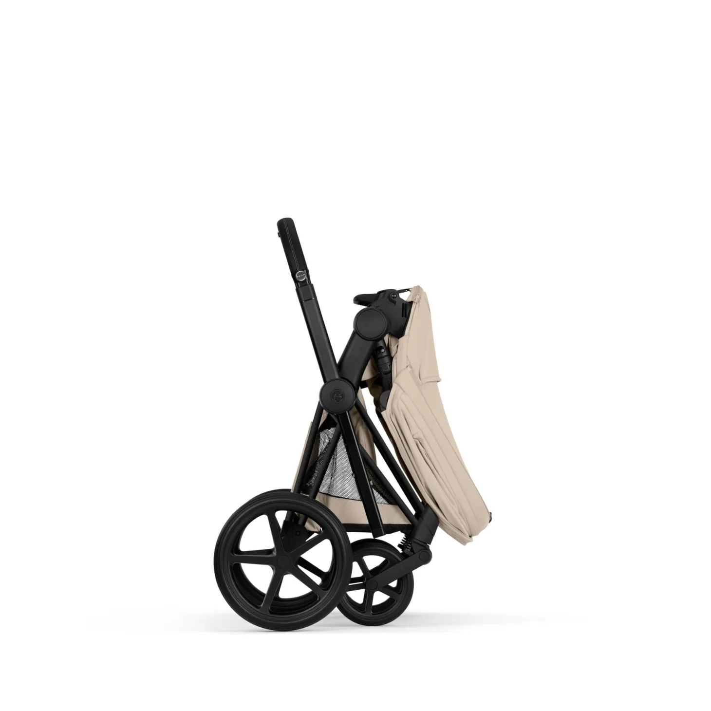 Cybex Poussette tout-terrain avec nacelle pliable Duo Priam Châssis Matt Black / Cozy Beige