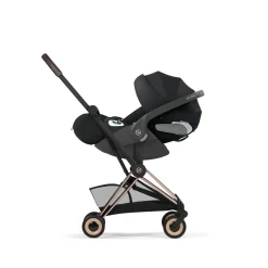 Cybex Poussette ultra-compacte avec nacelle pliable Duo Coya Châssis Rose Gold / Sepia Black