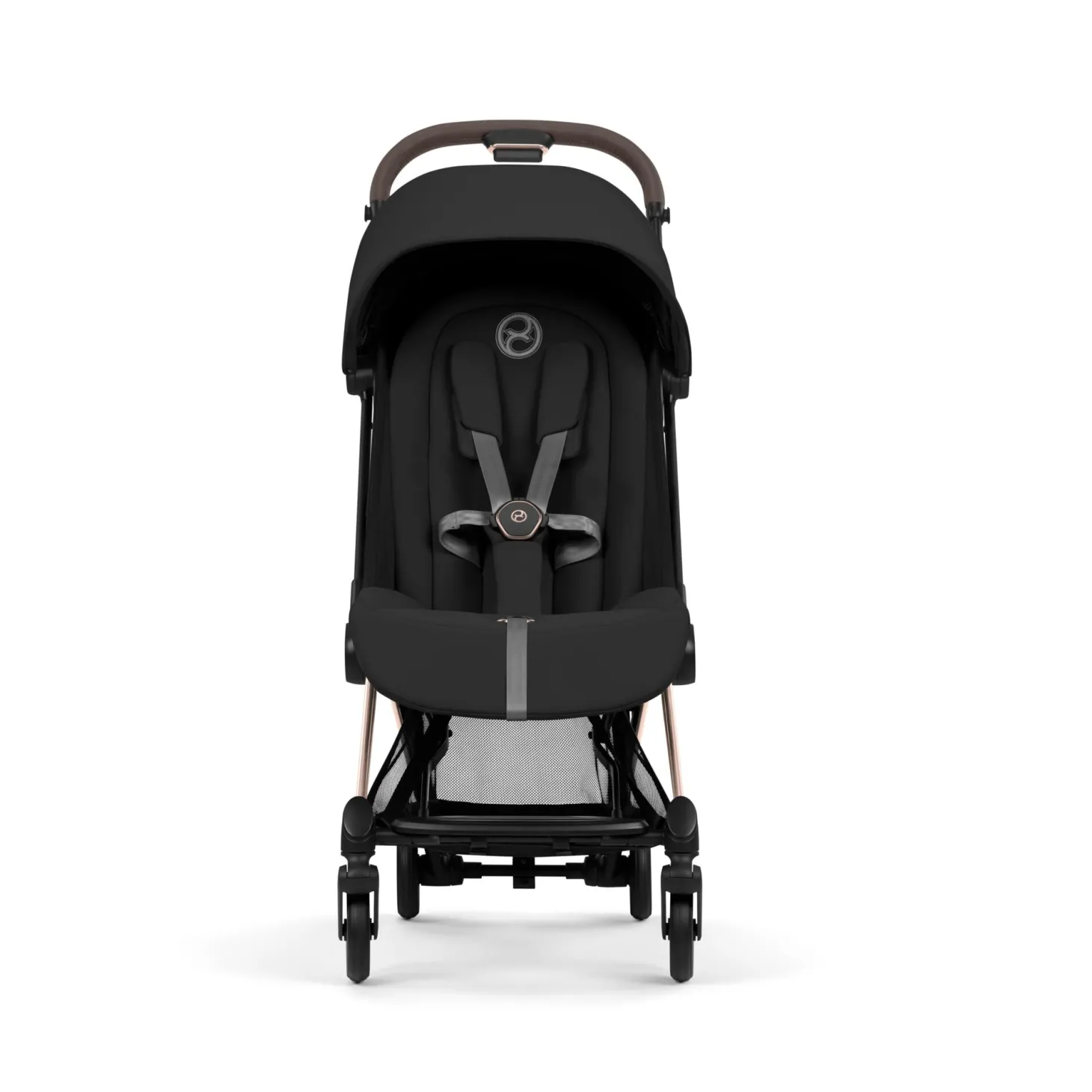 Cybex Poussette ultra-compacte avec nacelle pliable Duo Coya Châssis Rose Gold / Sepia Black