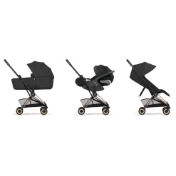 Cybex                    Poussette ultra-compacte Coya Confort     Châssis Rose Gold / Sepia Black