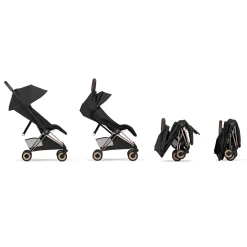 Cybex Poussette ultra-compacte Coya Style Châssis Rose Gold / Sepia Black