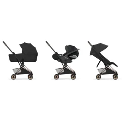 Cybex Poussette ultra-compacte Coya Style Châssis Rose Gold / Sepia Black
