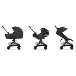 Cybex Poussette ultra-compacte Coya Confort Châssis Matt Black / Sepia Black