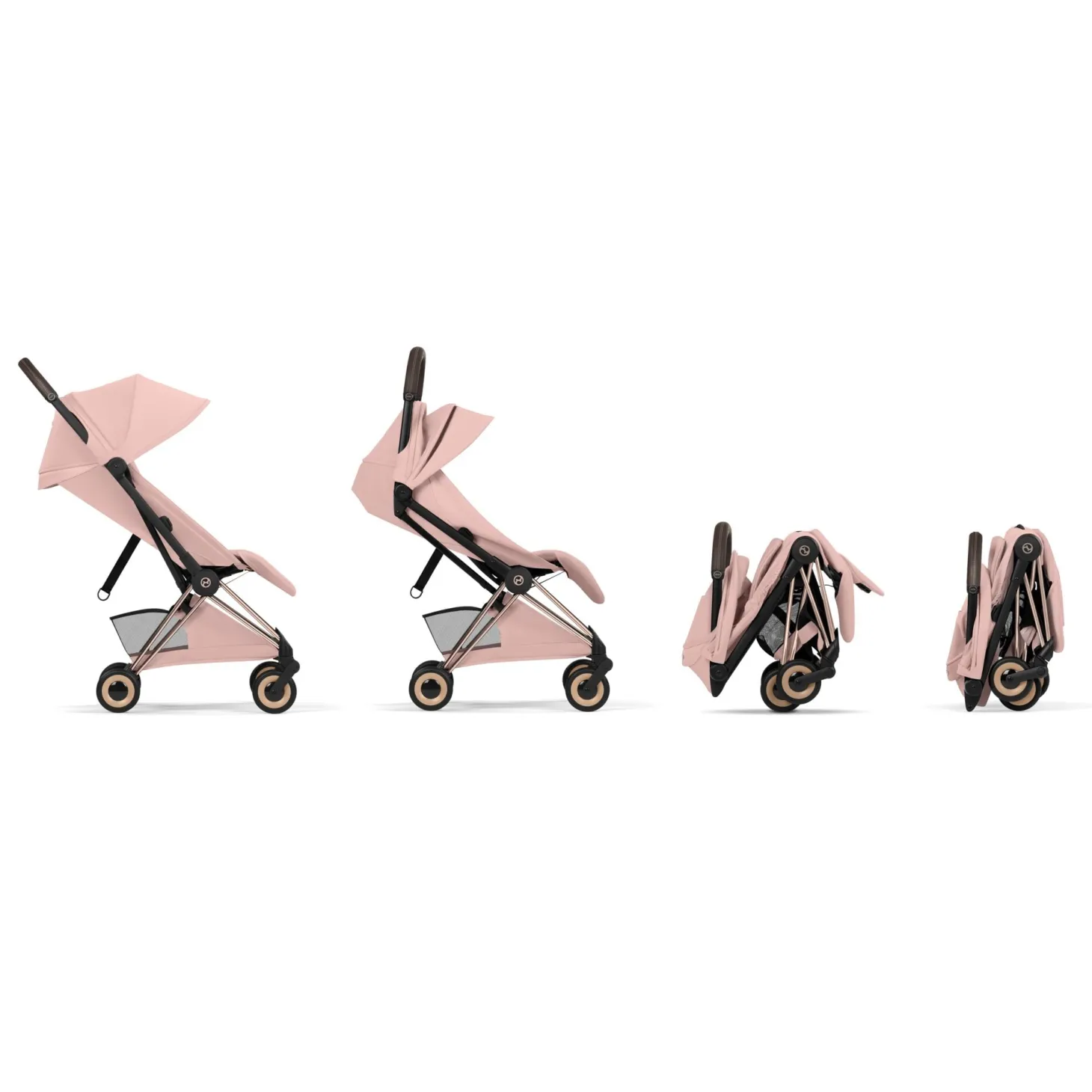 Cybex Poussette ultra-compacte Coya Style Châssis Rose Gold / Peach Pink