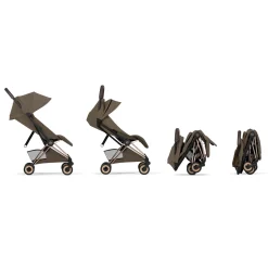 Cybex                    Poussette ultra-compacte Coya Style     Châssis Rose Gold / Coconut Brown