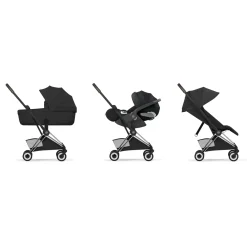 Cybex Poussette ultra-compacte Coya Style Châssis Chrome / Sepia Black