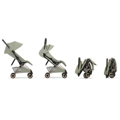 Cybex Poussette ultra-compacte Coya Style Châssis Rose Gold / Sage Green