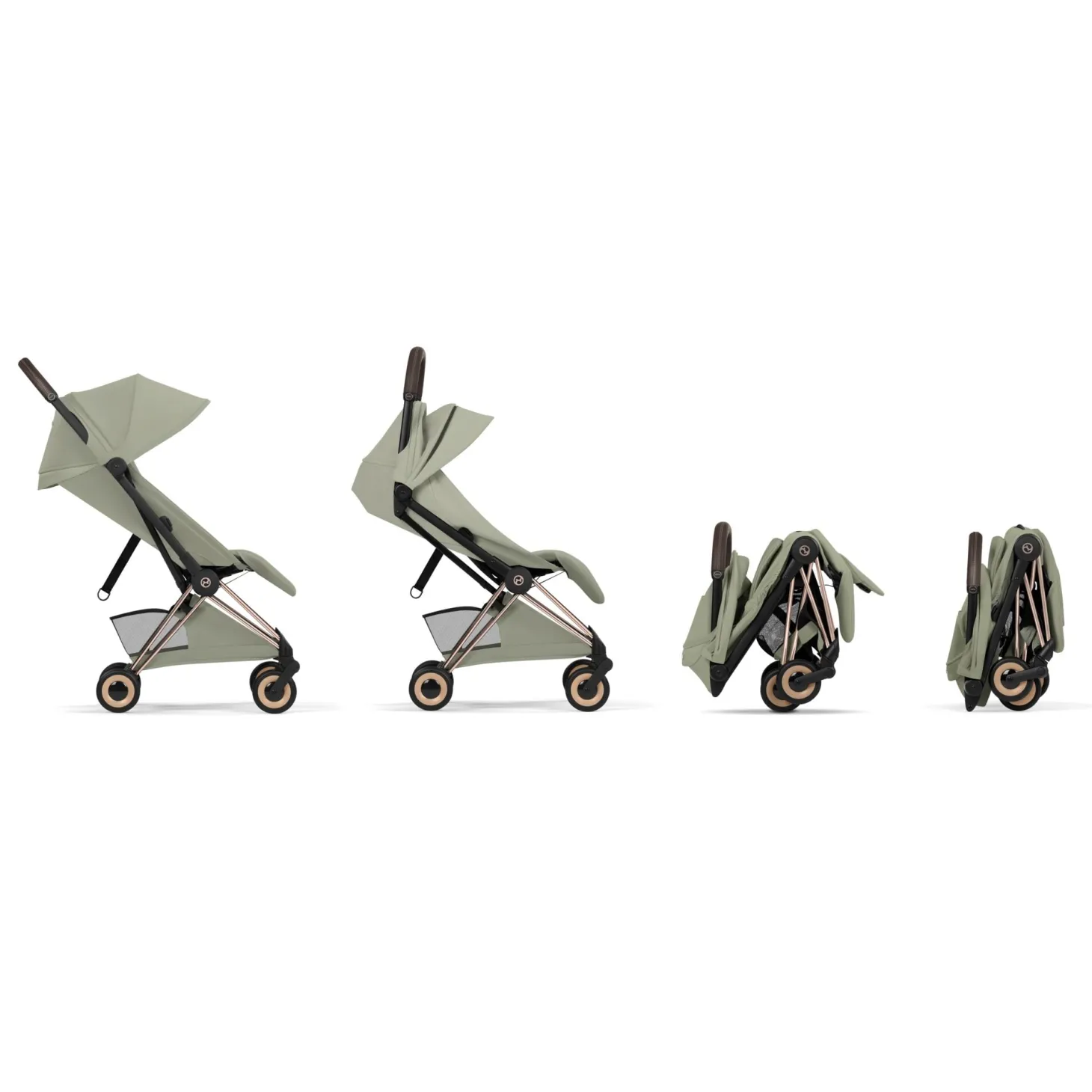 Cybex Poussette ultra-compacte Coya Style Châssis Rose Gold / Sage Green
