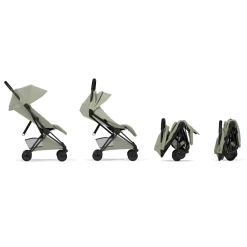 Cybex Poussette ultra-compacte Coya Style Châssis Matt Black / Sage Green