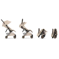 Cybex Poussette ultra-compacte Coya Style Châssis Rose Gold / Cozy Beige