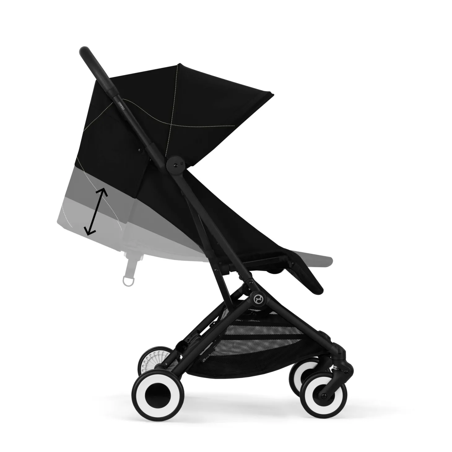 Cybex Poussette ultra compacte Orfeo 2 Châssis Noir/Siège Magic Black