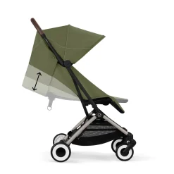 Cybex Poussette ultra compacte Orfeo 2 Châssis Taupe/Siège Moss Green