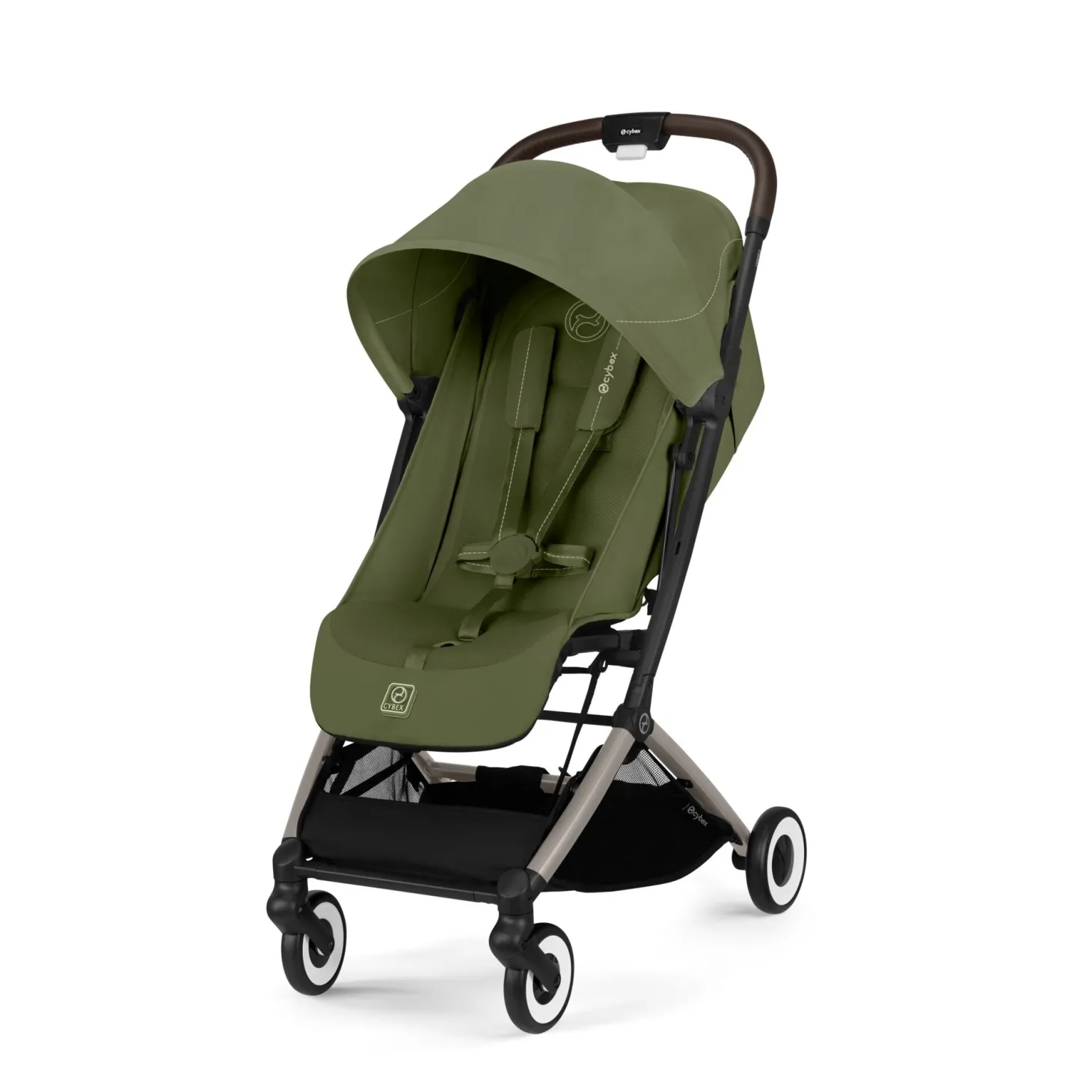 Cybex Poussette ultra compacte Orfeo 2 Châssis Taupe/Siège Moss Green