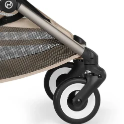 Cybex                    Poussette Ultra Compacte Orfeo     Châssis Taupe - Almond Beige