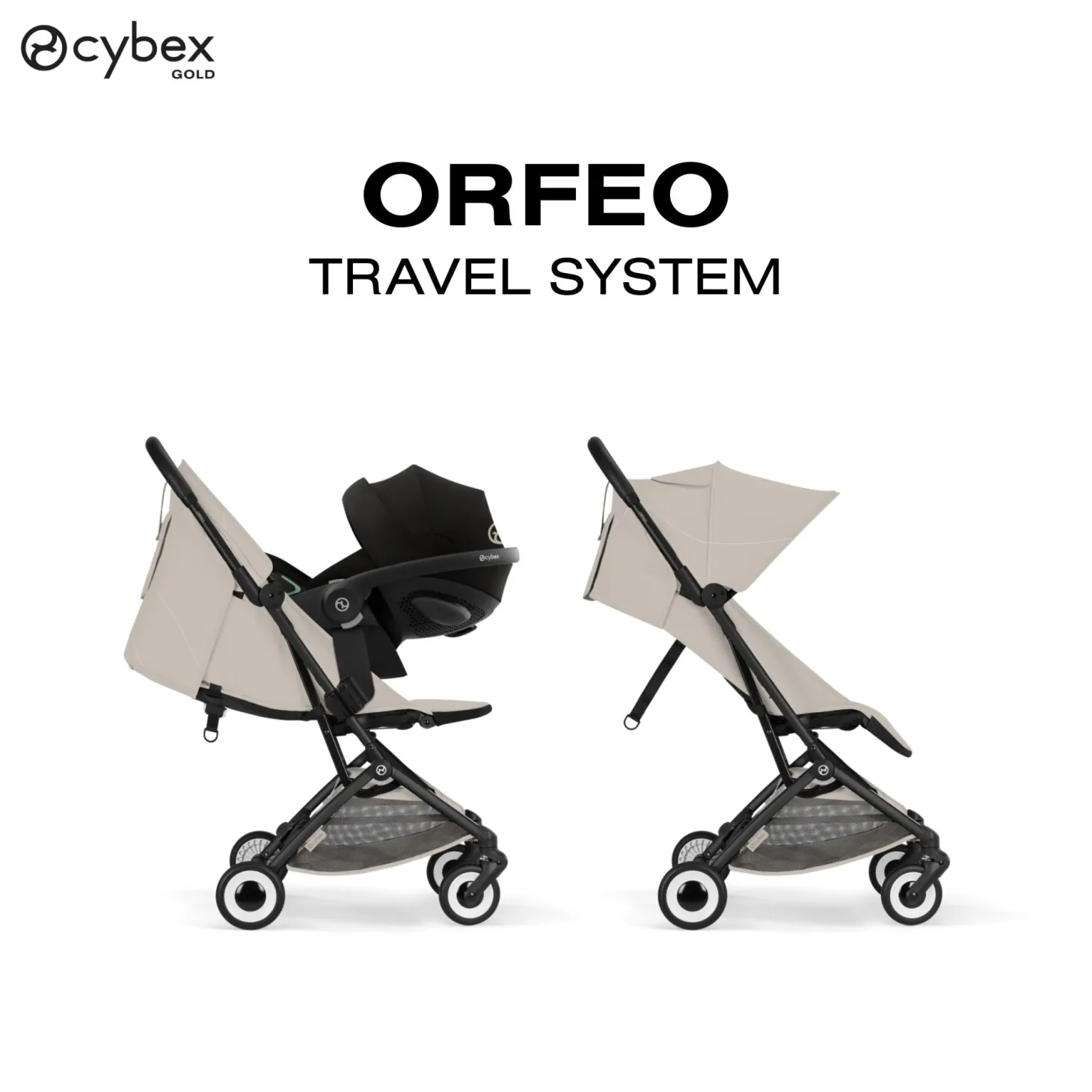 Cybex Poussette Ultra Compacte Orfeo Châssis Black - Dune Grey