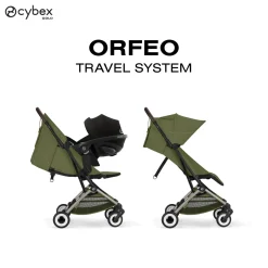 Cybex Poussette Ultra Compacte Orfeo Châssis Taupe - Moss Green