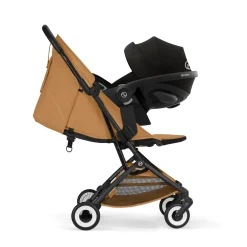 Cybex Poussette Ultra Compacte Orfeo Châssis Black - Cinnamon Yellow