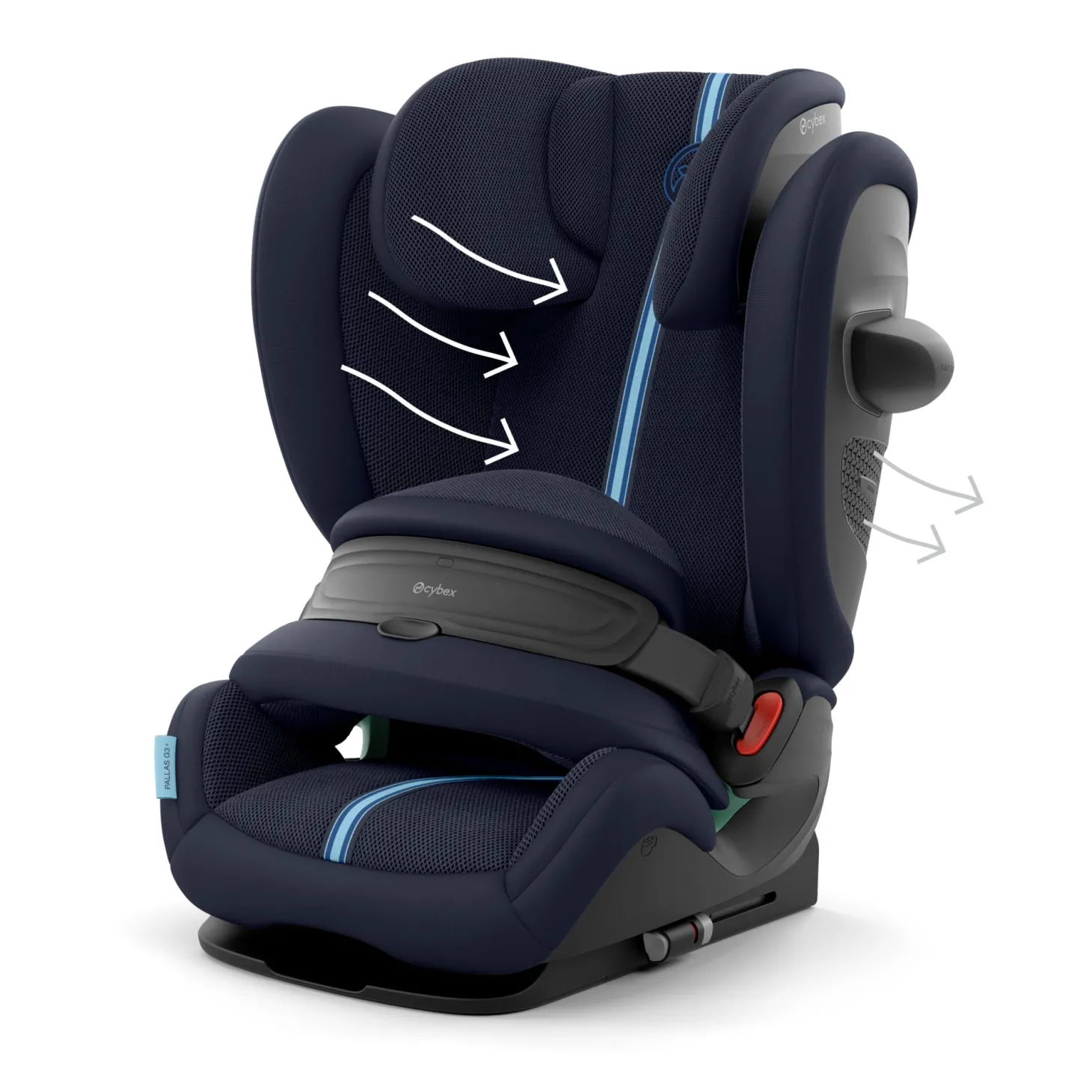 Cybex Siège Auto Pallas G3 tissu Plus avec Bouclier Ocean Blue