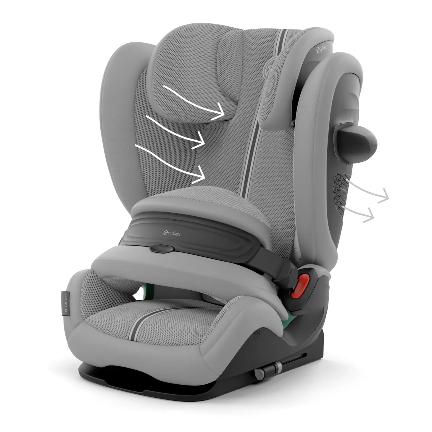 Cybex Siège Auto Pallas G3 tissu Plus avec Bouclier Stone Grey