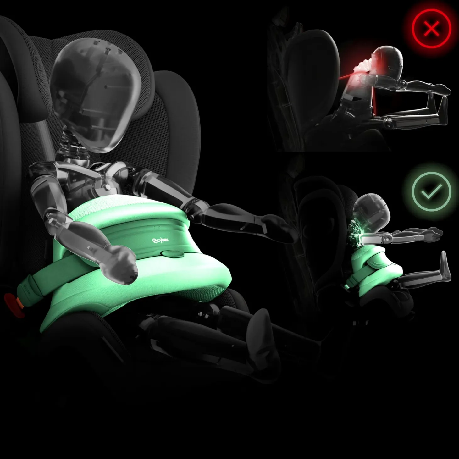 Cybex Siège Auto Pallas G3 tissu Plus avec Bouclier Stormy Blue