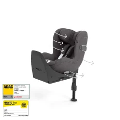 Cybex Siège Auto Sirona T i-Size Tissu Plus Mirage Grey