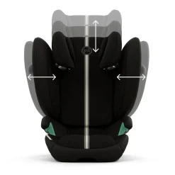 Cybex Siège auto Solution G2 i-Fix Tissu Plus Moon Black