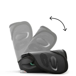 Cybex Siège auto Solution G2 i-Fix Tissu Plus Moon Black