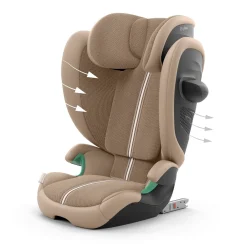 Cybex Siège auto Solution G2 i-Fix Tissu Plus Almond Beige
