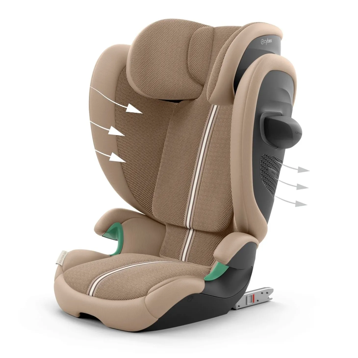Cybex Siège auto Solution G2 i-Fix Tissu Plus Almond Beige