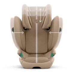Cybex Siège auto Solution G2 i-Fix Tissu Plus Almond Beige