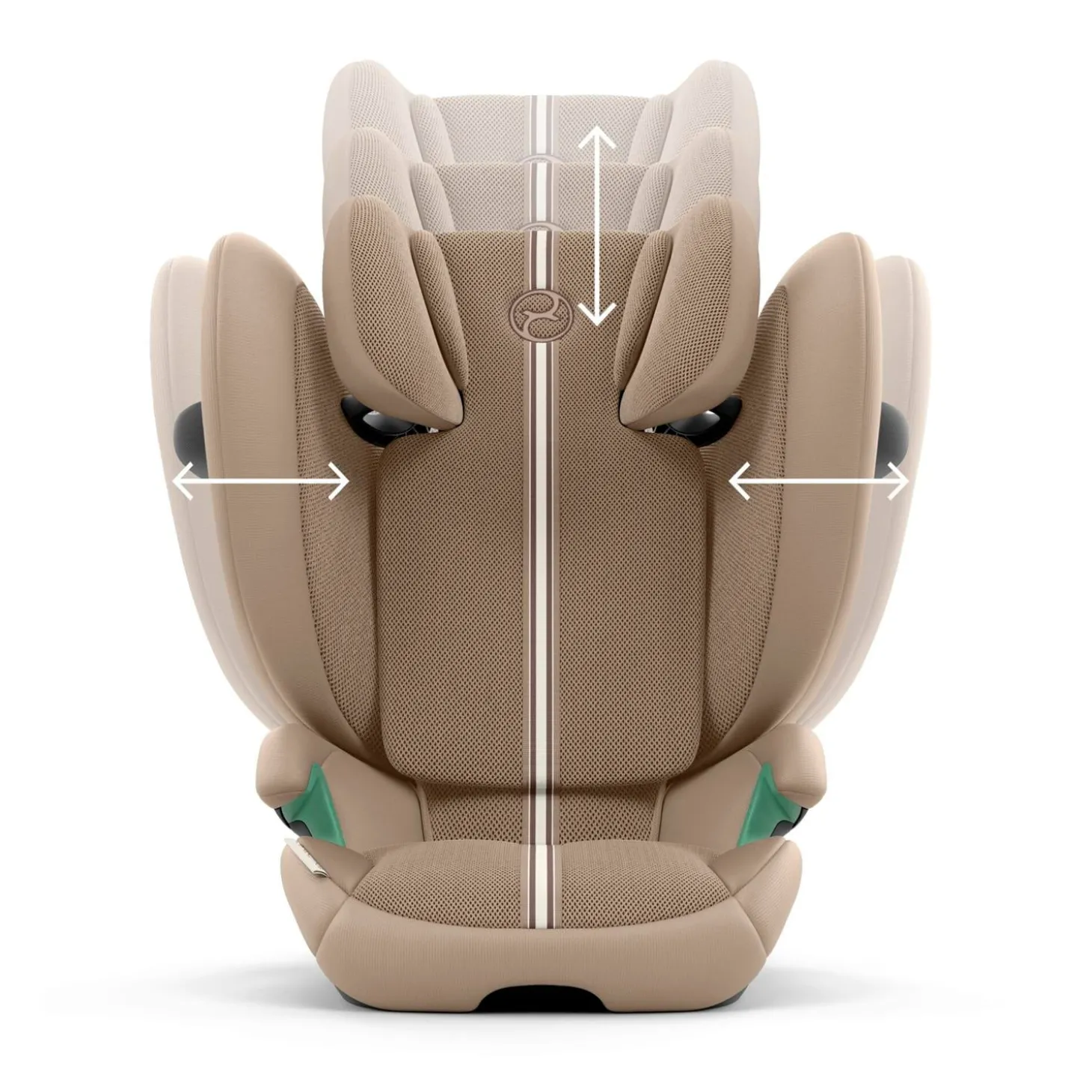 Cybex Siège auto Solution G2 i-Fix Tissu Plus Almond Beige