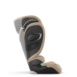 Cybex Siège auto Solution G2 i-Fix Tissu Plus Almond Beige