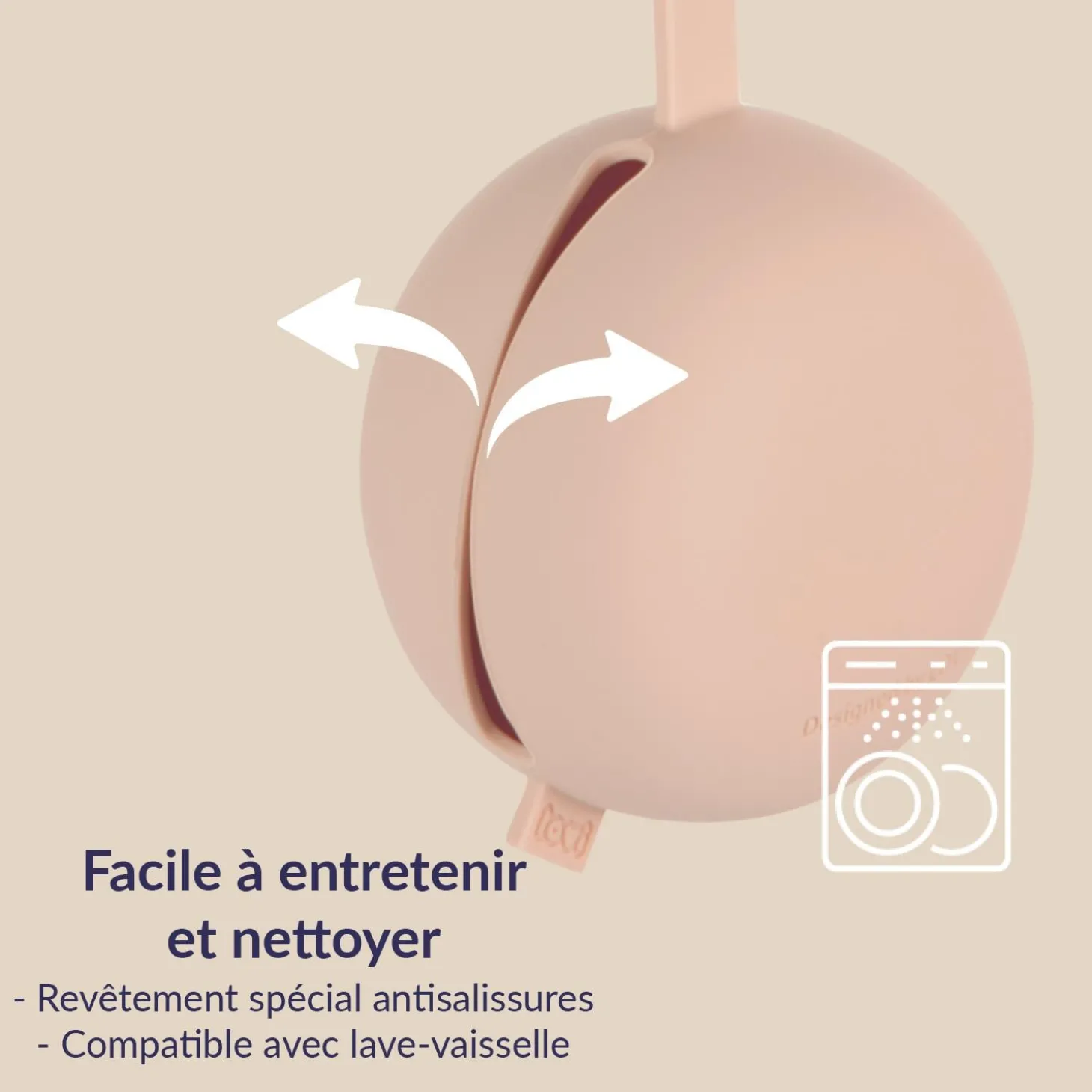 Difrax Lovi Boite à sucette en silicone Nude