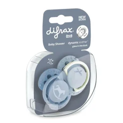 Difrax Lovi Sucette dynamique Nouveau né Babyshower Bleu Naissance