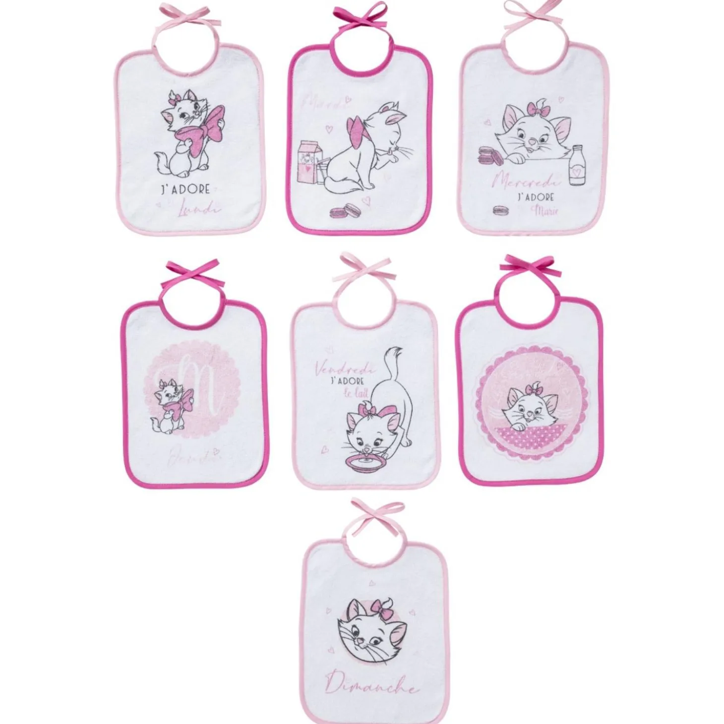 Disney Baby Lot de 7 Bavoirs Naissance Marie 0 - 6 mois