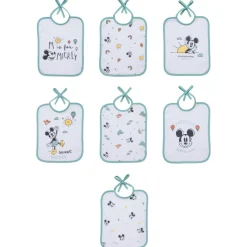 Disney Baby                    Lot de 7 Bavoirs Naissance     Mickey Good Morning            0 - 6 mois