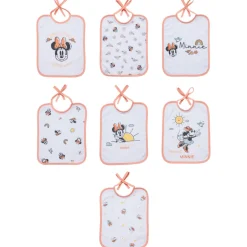 Disney Baby                    Lot de 7 Bavoirs Naissance     Minnie Good Morning            0 - 6 mois
