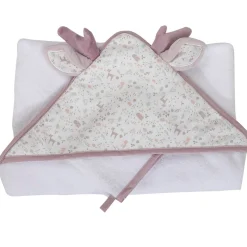 Domiva Cape de bain lilas + gant de toilette 75x75 cm