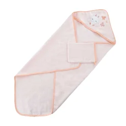 Domiva                    Coffret sortie de bain et gant    Lapinou            75x75 cm