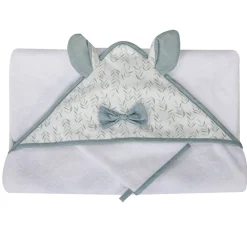 Domiva                    Coffret sortie de bain à oreilles avec gant de toilette    Filou