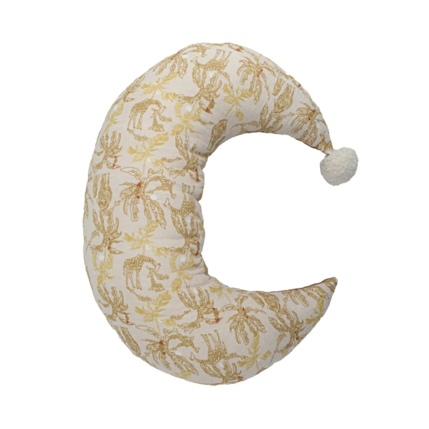 Domiva Coussin Lune à Pompons Honey Moon Beige