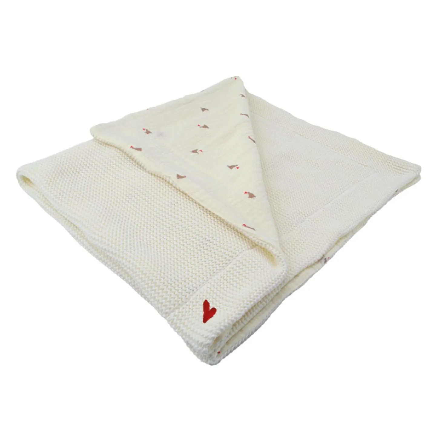 Domiva Couverture double face Maternity Love Beige 75x100 cm