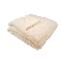 Domiva                    Couverture Snow doublée Microdoux    Crème            75x100 cm