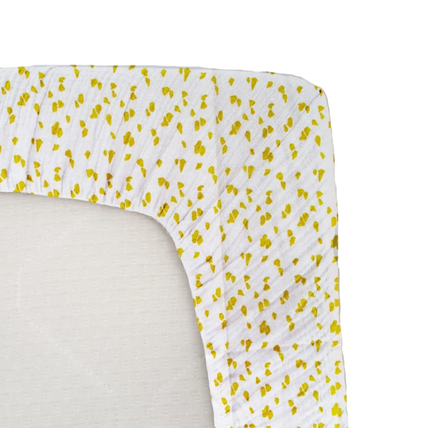 Domiva Drap housse jersey Imprime Honey Moon Savane