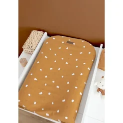 Domiva Housse Matelas à langer seule boubou Marron 50x75 cm