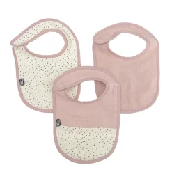 Domiva                    Lot de 3 bavoirs mousseline    Rose            0-6 mois